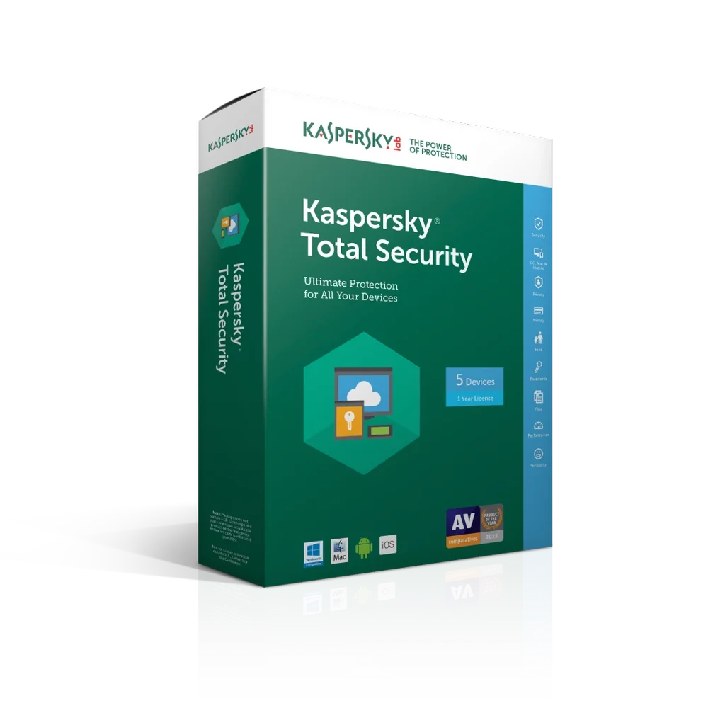 Kaspersky Total Security Antivirus 1 User 1 Year