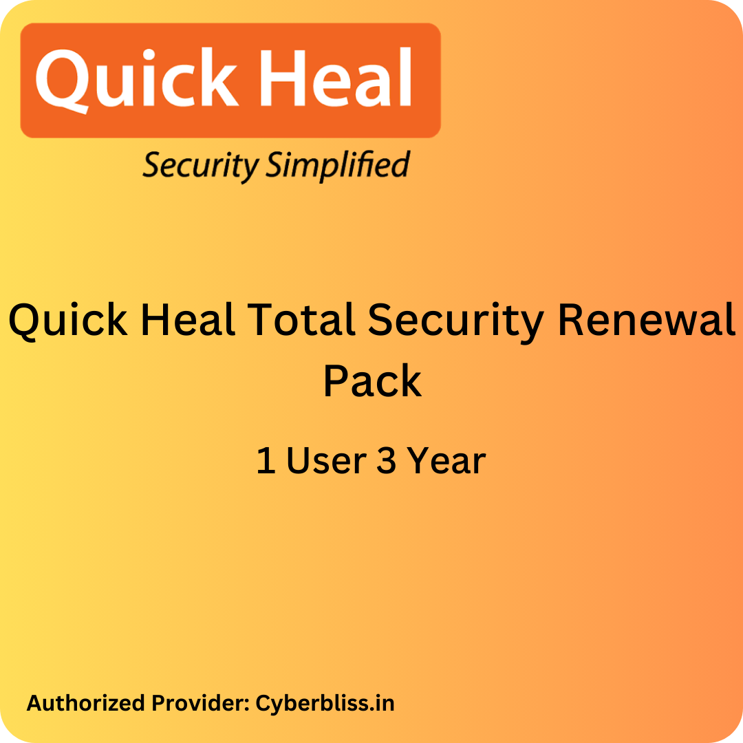 Quick Heal Total Security Antivirus Renewal Pack 1 User 3 Year